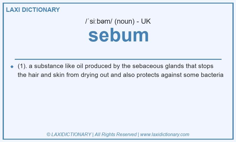Definition sebum in British English