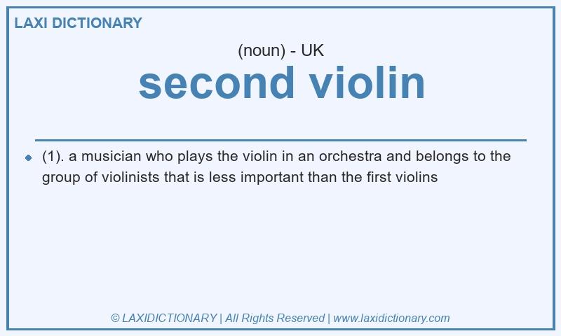 Definition second violin in British English