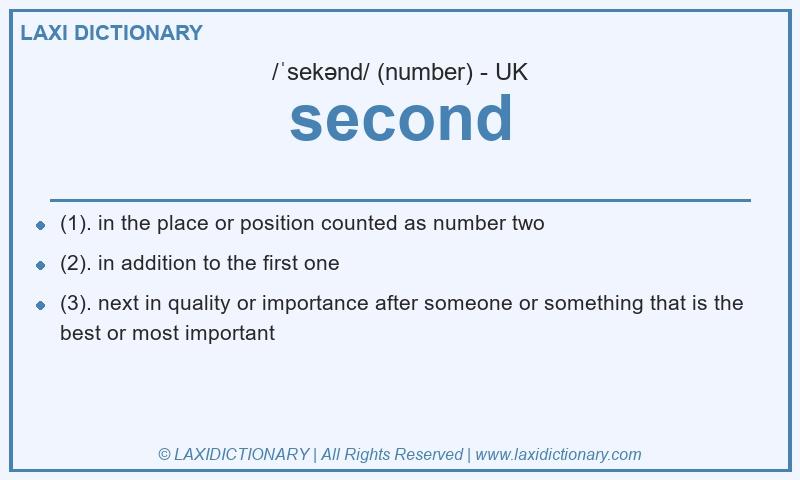 Definition second in British English