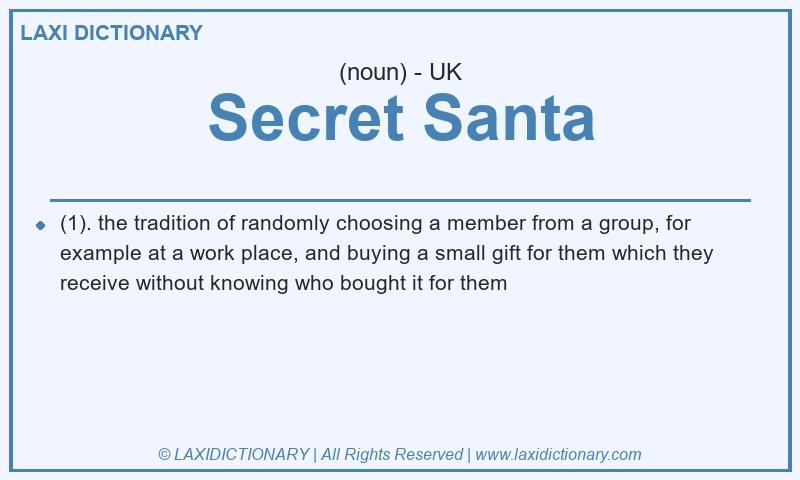 Definition Secret Santa in British English