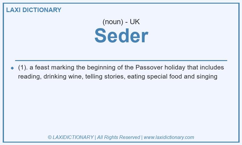 Definition Seder in British English