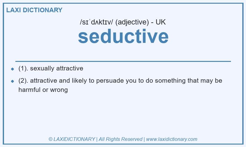 Definition seductive in British English