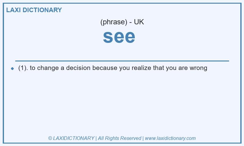 Definition see in British English