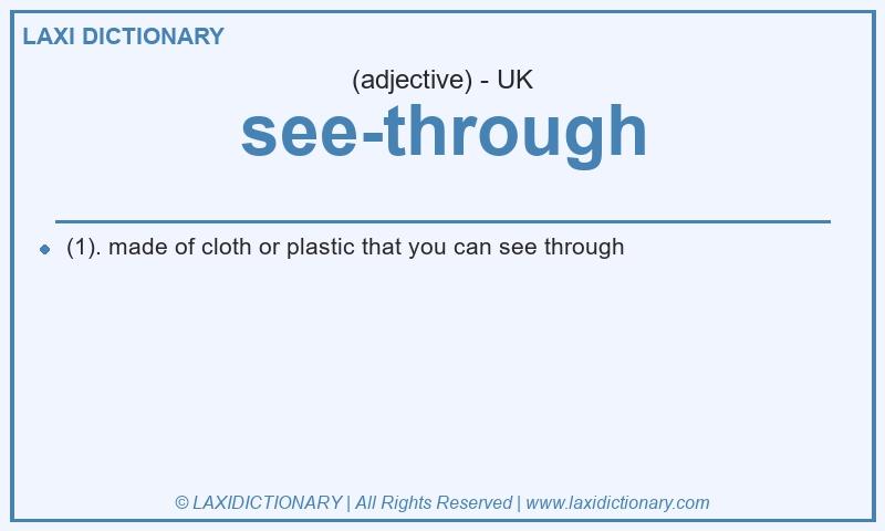Definition see-through in British English