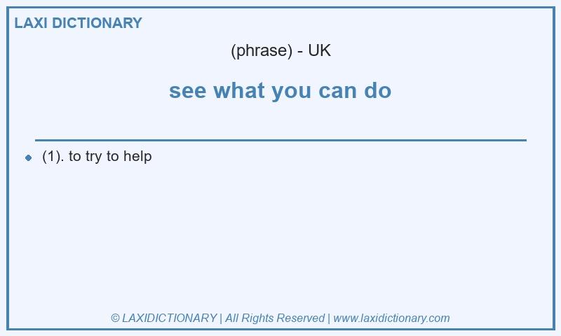 Definition see what you can do in British English
