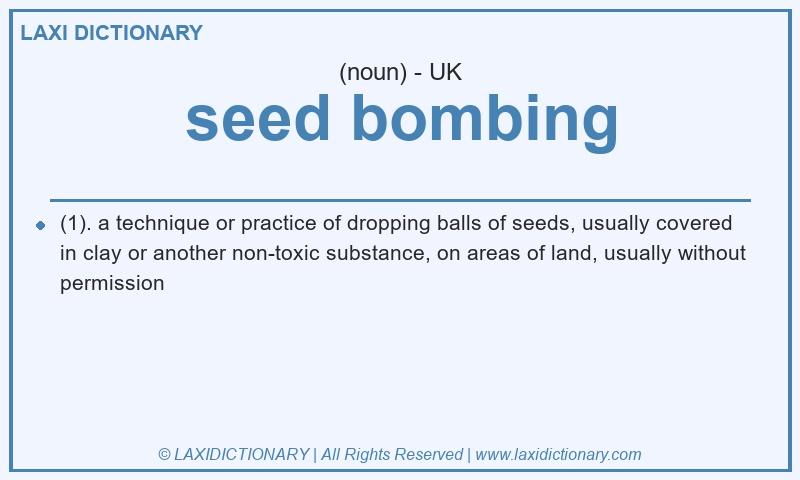 Definition seed bombing in British English
