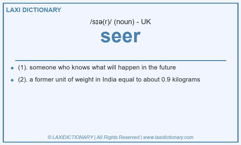 Definition seer in British English