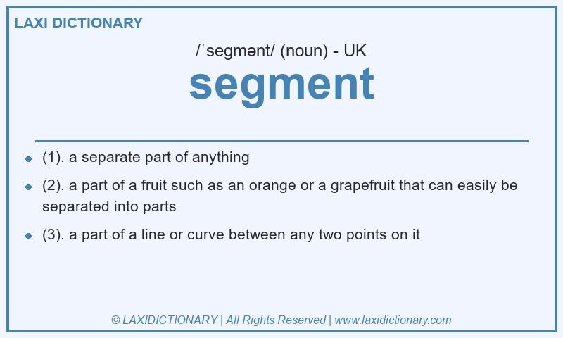 Definition segment in British English
