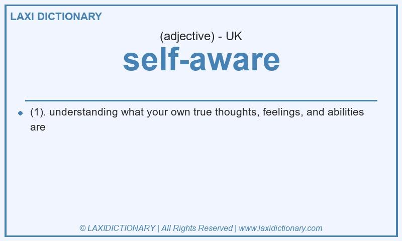 Definition self-aware in British English