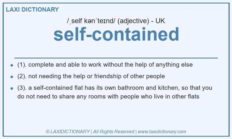 Definition self-contained in British English