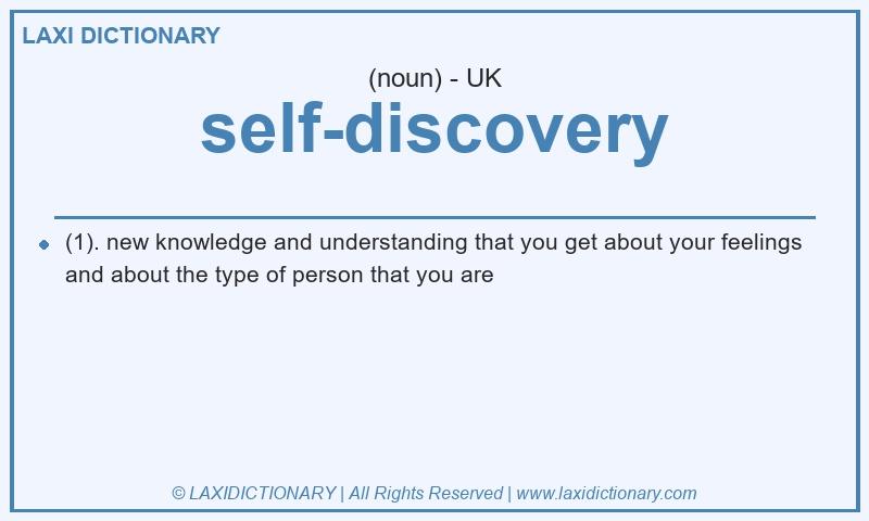 Definition self-discovery in British English