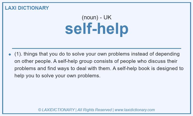 Definition self-help in British English
