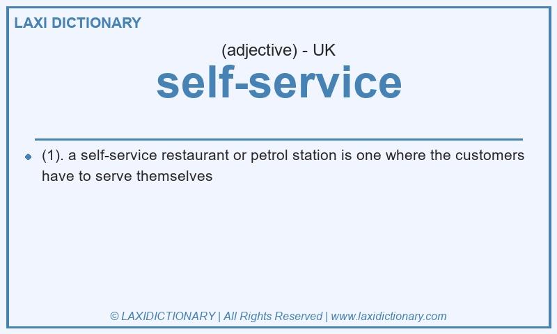 Definition self-service in British English