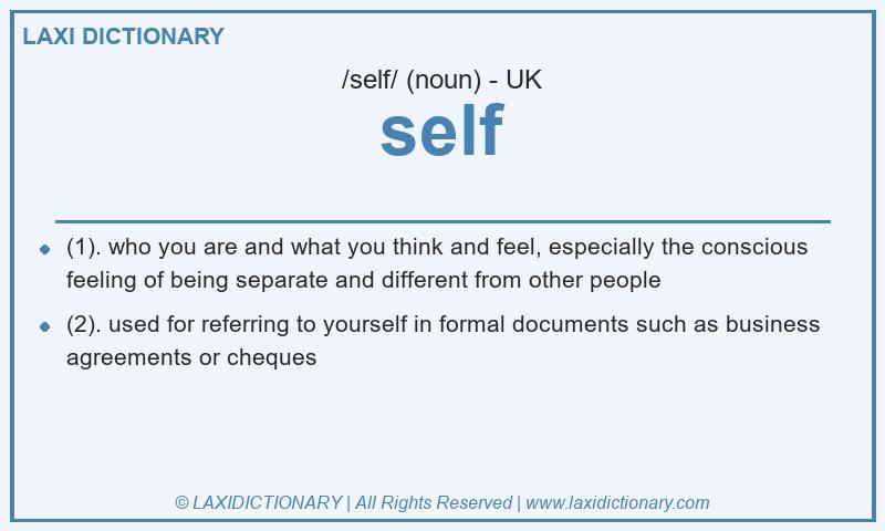 Definition self in British English