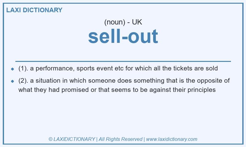 Definition sell-out in British English