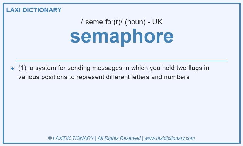 Definition semaphore in British English