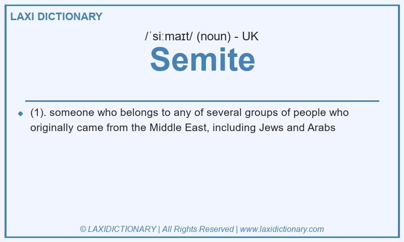 Definition Semite in British English