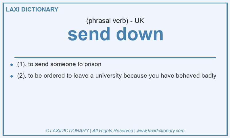 Definition send down in British English