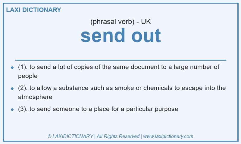 Definition send out in British English