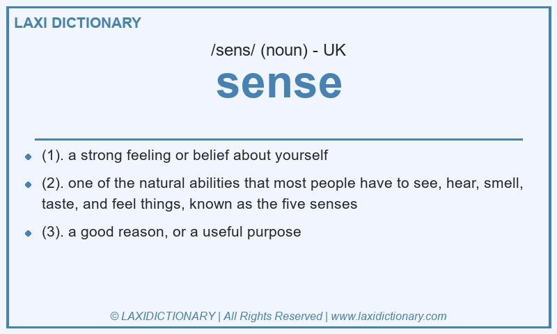 Definition sense in British English