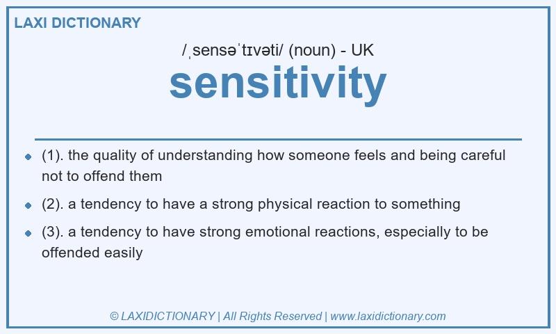 Definition sensitivity in British English