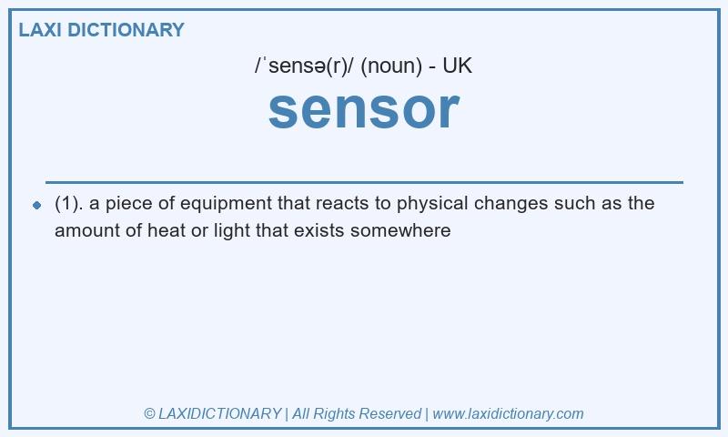 Definition sensor in British English