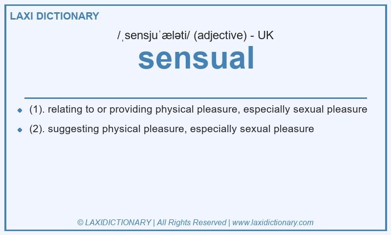 Definition sensual in British English