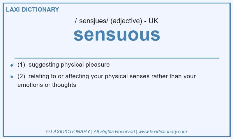 Definition sensuous in British English
