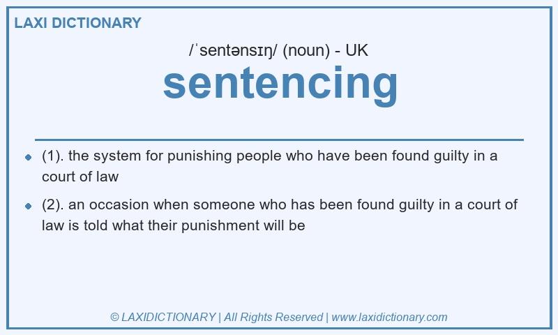 Definition sentencing in British English