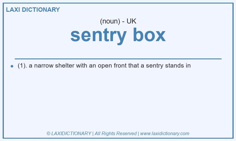 Definition sentry box in British English