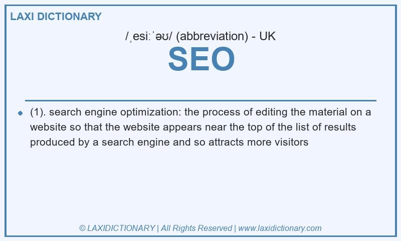Definition SEO in British English