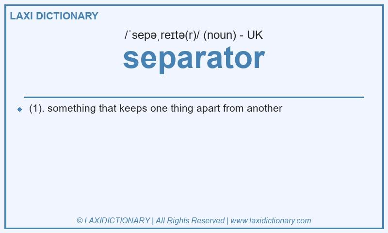 Definition separator in British English