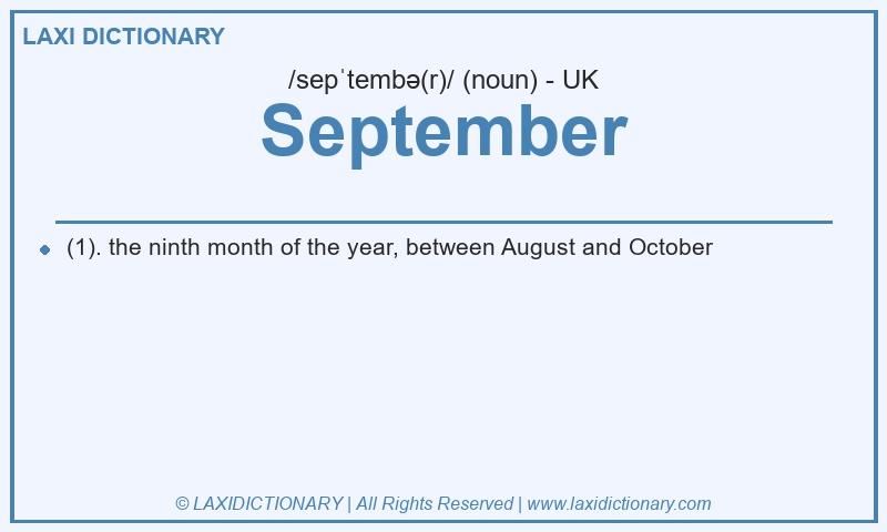 Definition September in British English