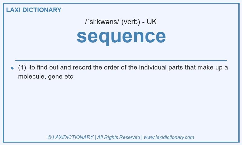 Definition sequence in British English