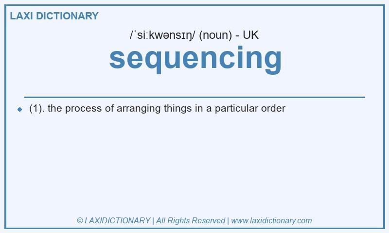 Definition sequencing in British English