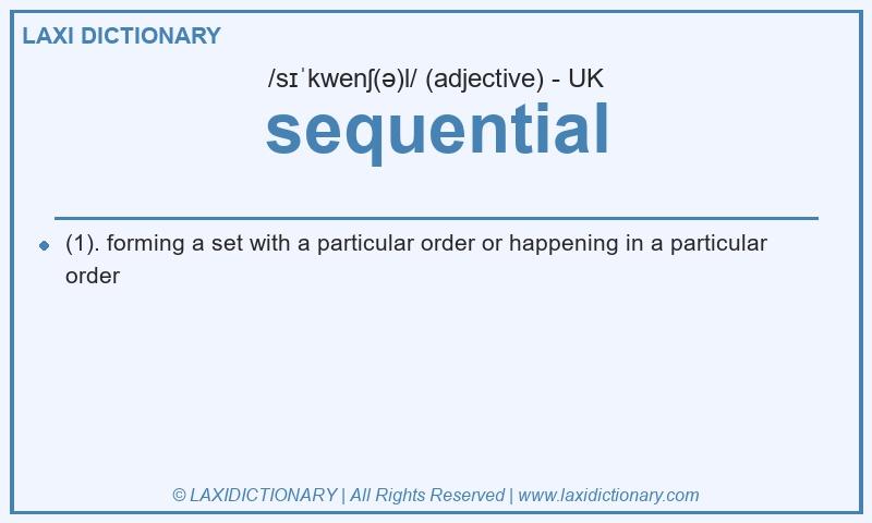 Definition sequential in British English