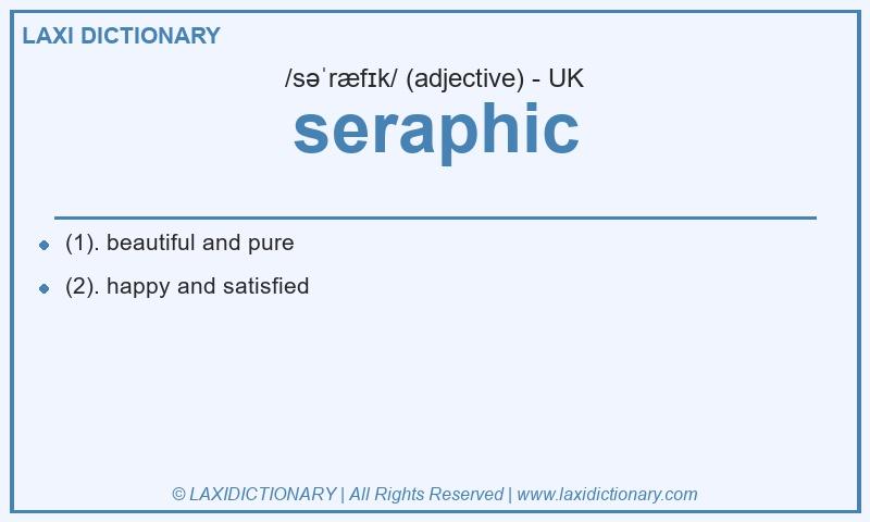 Definition seraphic in British English