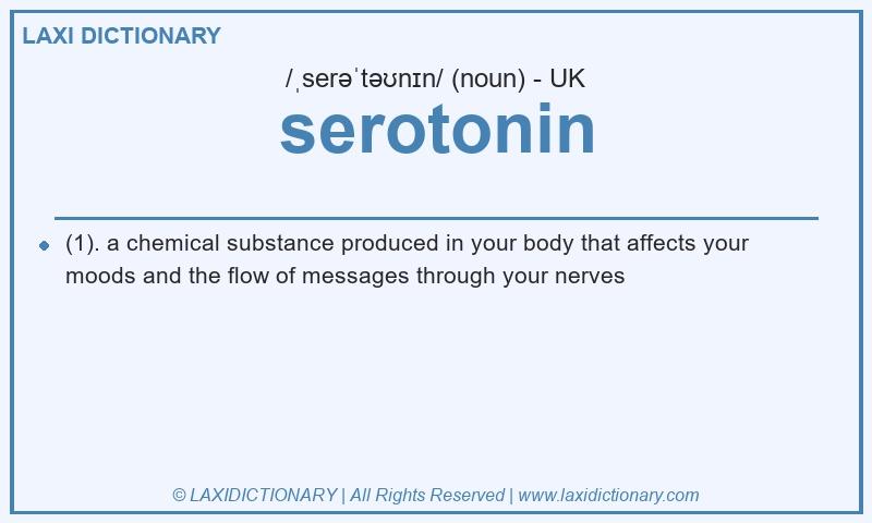 Definition serotonin in British English
