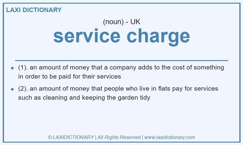 Definition service charge in British English