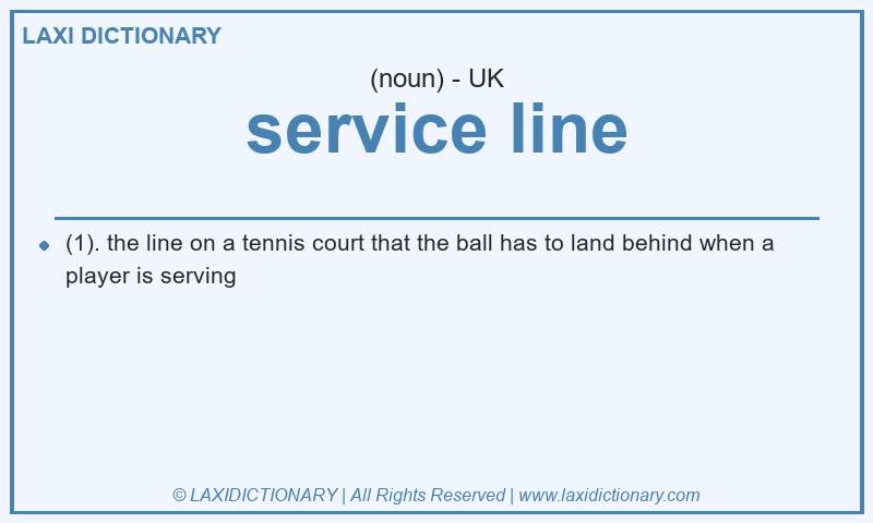 Definition service line in British English