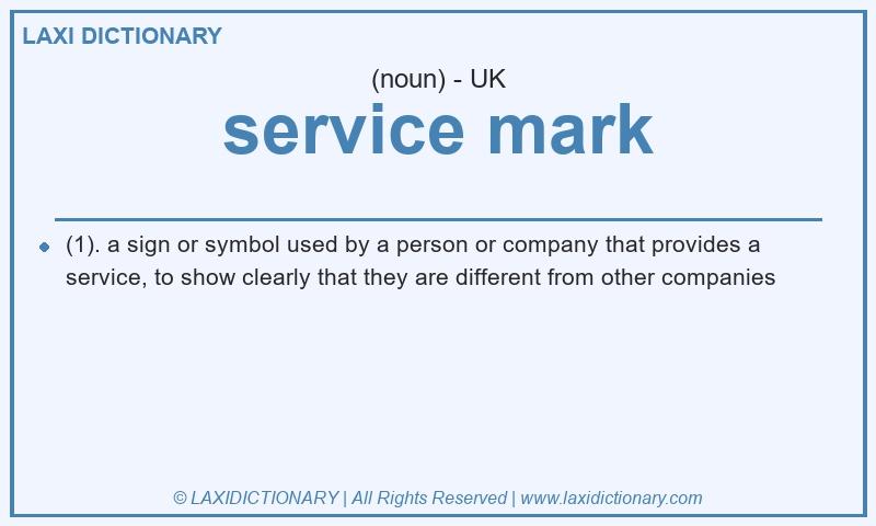 Definition service mark in British English