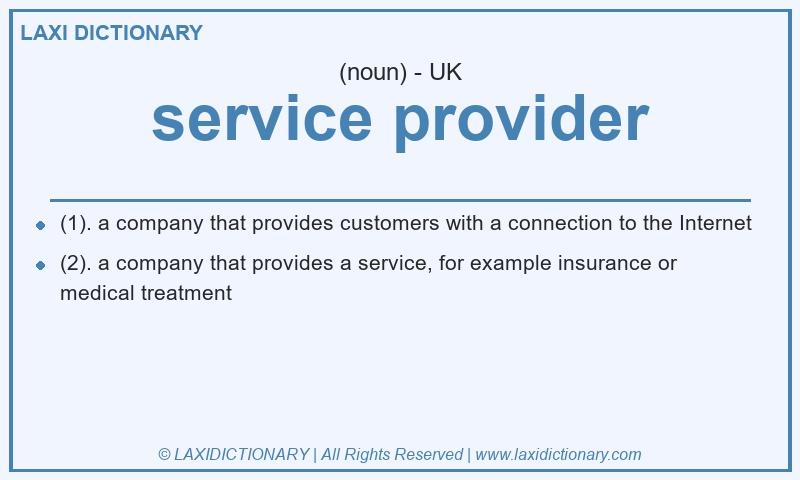 Definition service provider in British English