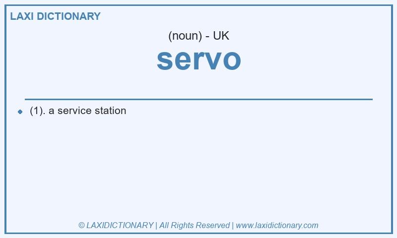 Definition servo in British English