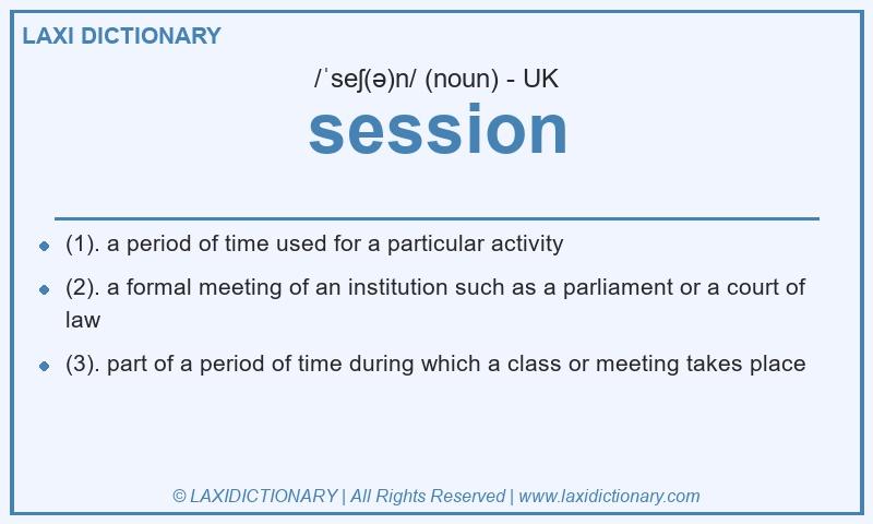Definition session in British English