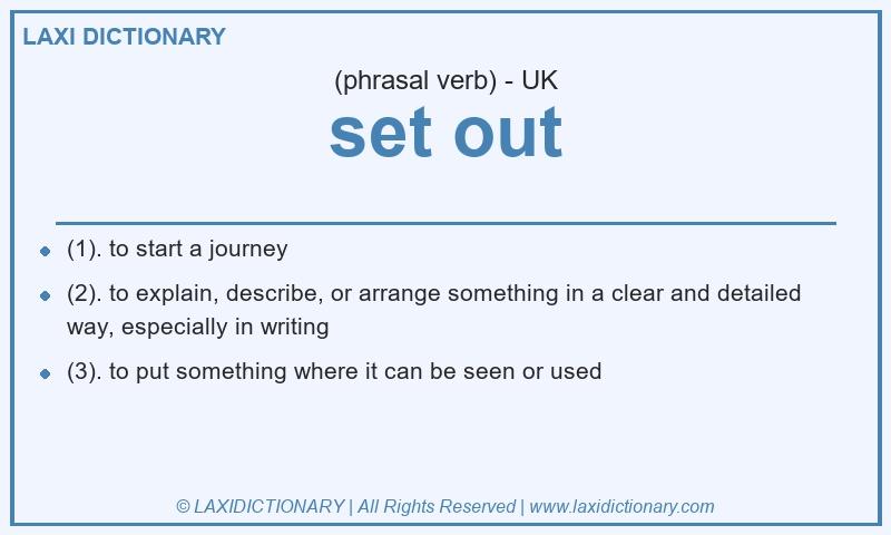 Definition set out in British English