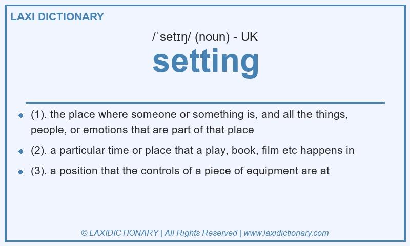 Definition setting in British English