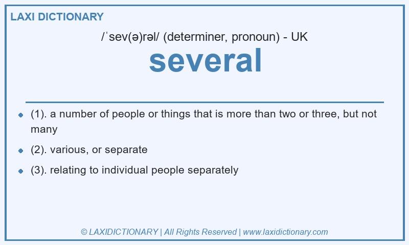 Definition several in British English