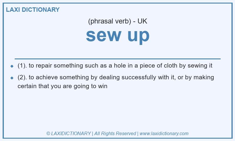Definition sew up in British English