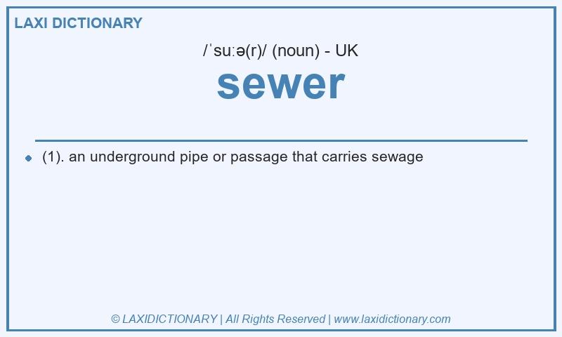 Definition sewer in British English