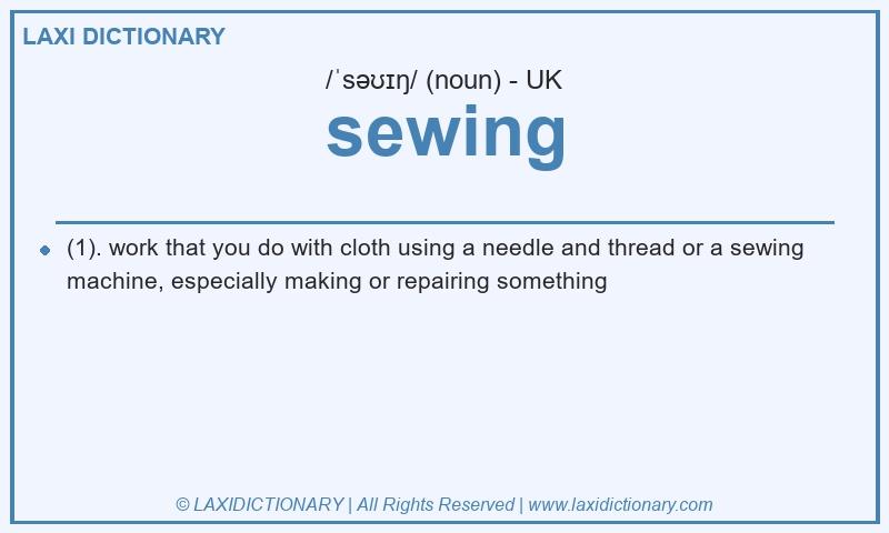 Definition sewing in British English